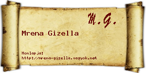 Mrena Gizella névjegykártya